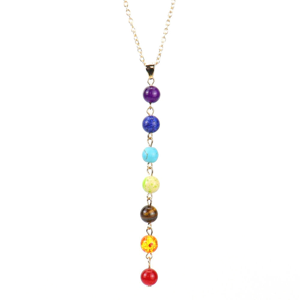 Wholesale  handmade natural stone multicolor agate colorful beads necklace