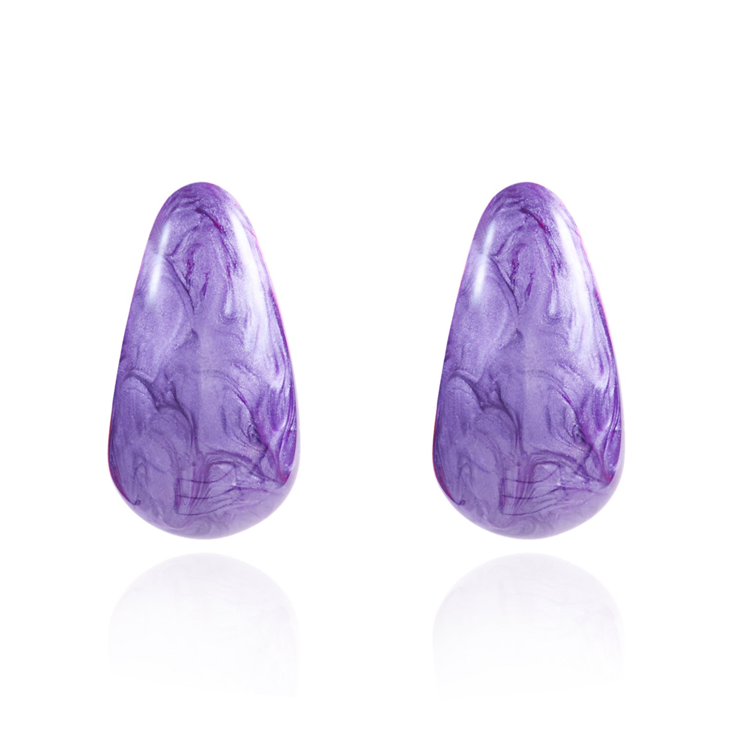 Wholesale  Stainless Steel Oil Dripping Water Drop Half Circle Earrings