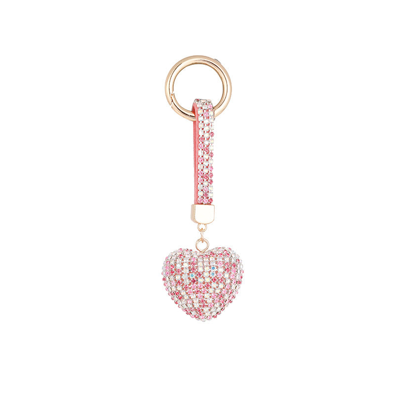 Wholesale Diamond-studded Heart Metal Keychain ACC-KC-CH057