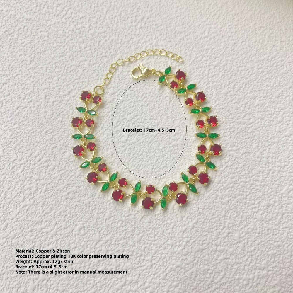 Wholesale  fruit series cherry bracelet jewelry