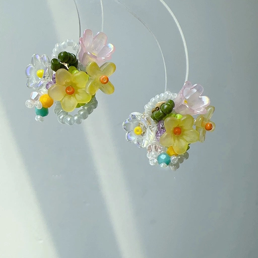Wholesale Colorful flower earrings