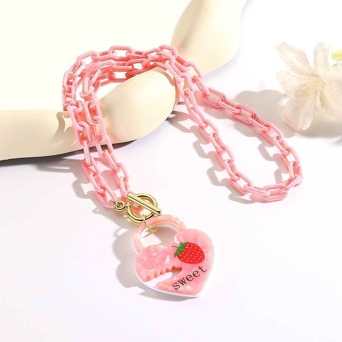 Wholesale  Resin Acrylic Butterfly Necklace