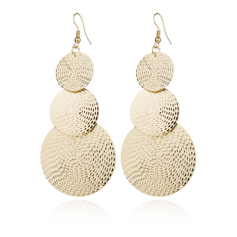 Wholesale Metal Electroplated U-Shape Spiral Earrings for Women,  Chic Everyday Wear Boutique Resale Jewelry Accessory