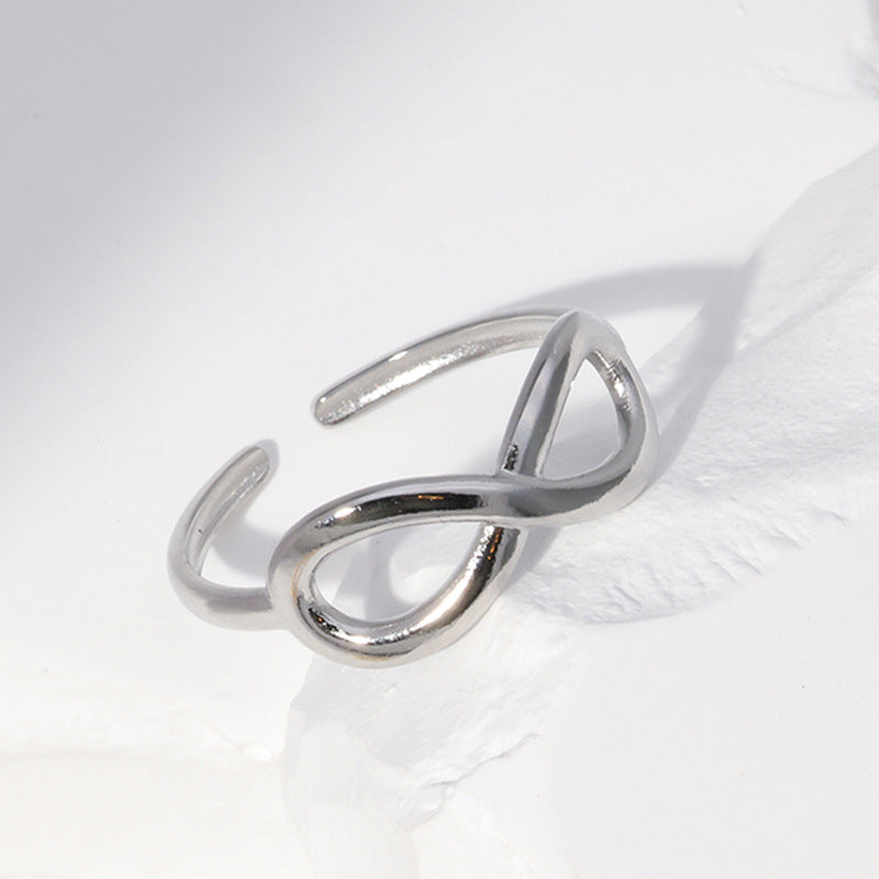 Wholesale Leaf Heart Shape Open Stainless Steel Rings ACC-RS-Manguo005