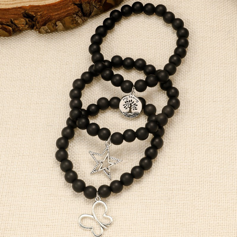 Wholesale Five-pointed Star Butterfly Multi-layered Beaded Bracelet ACC-BT-GL004