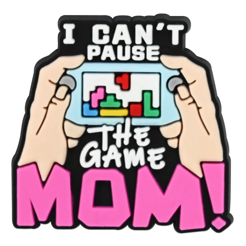 Wholesale  Random 100pcs phrase seriesPVC Soft Rubber Shoe Buckle Decoration