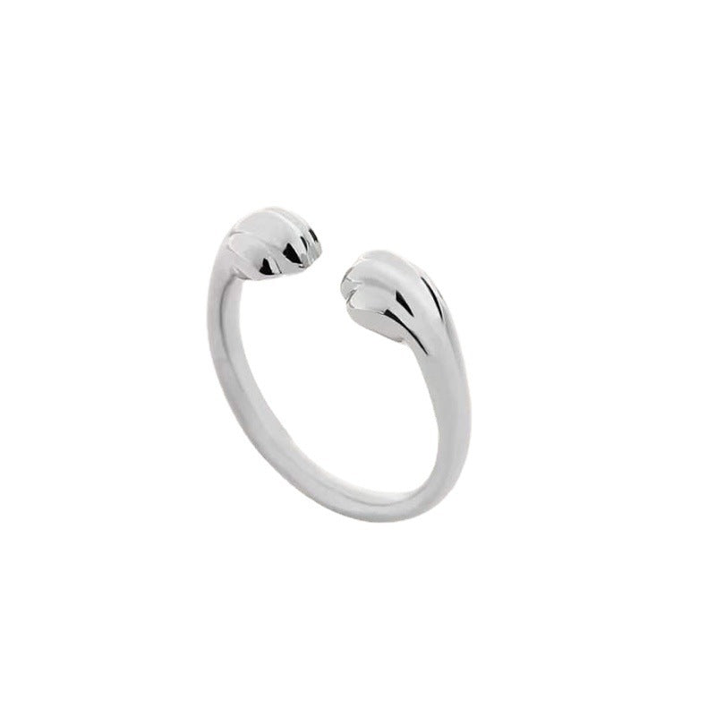 Wholesale  Stray Cats Surrounding Cat Claw Milk Traces Opening Adjustable Ring