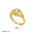 Wholesale  18K Gold Square Zircon Ring  Light Luxury Ring