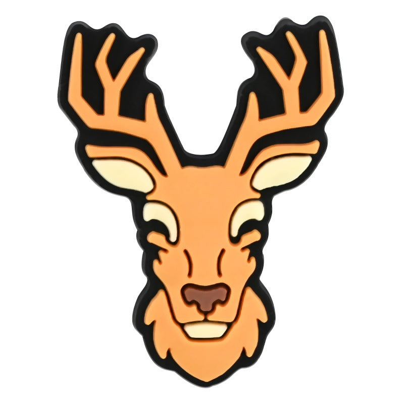 Wholesale Random 100pcs Creative  hunting series   PVC Soft Rubber Shoe Buckle Decoration