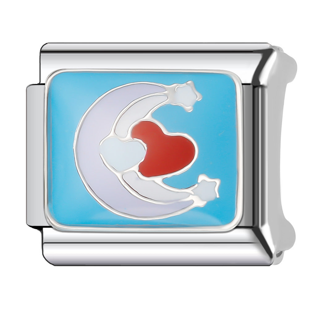 Wholesale Italian Charm Bracelet 9mm DIY Splicing Stainless Steel Christmas Elements Composable Bracelet