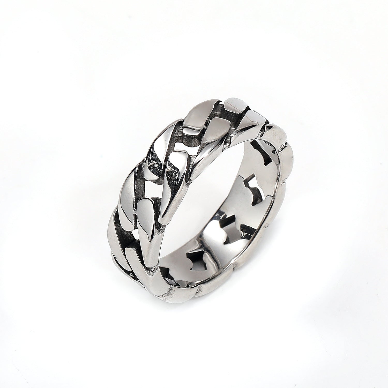 Wholesale Titanium Steel Ring Men's Stainless Steel Chain Ring ACC-RS-Hait005