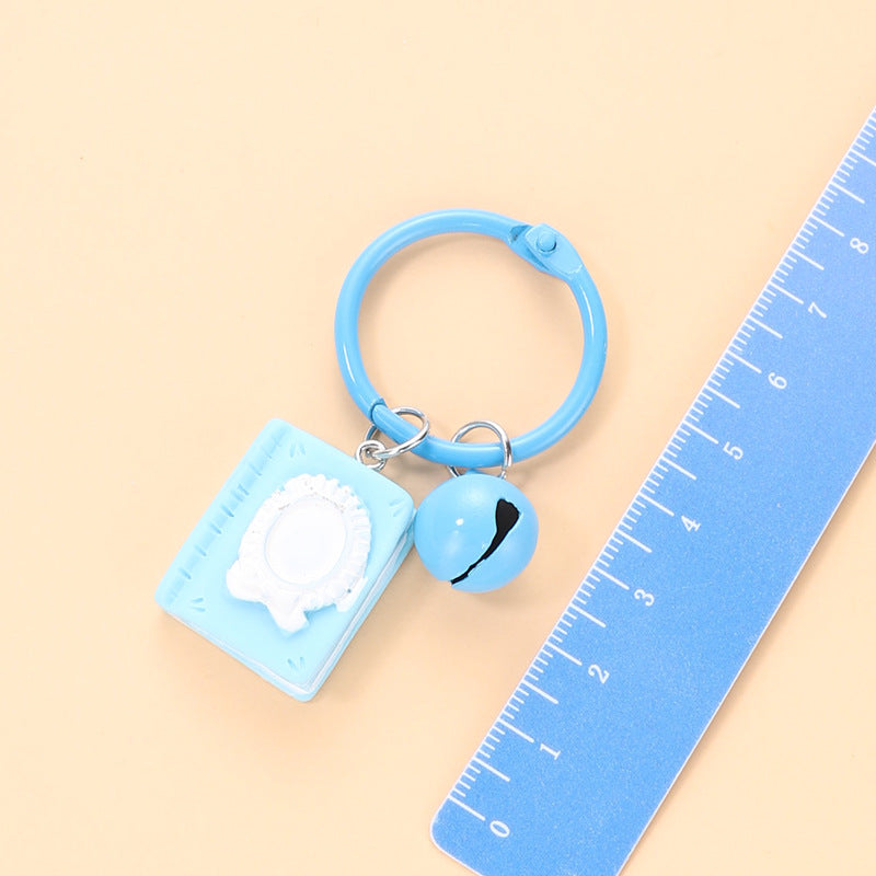 Wholesale Book Bell Keychain Cute Cartoon Hanger Resin Accessories ACC-KC-HuiMei002