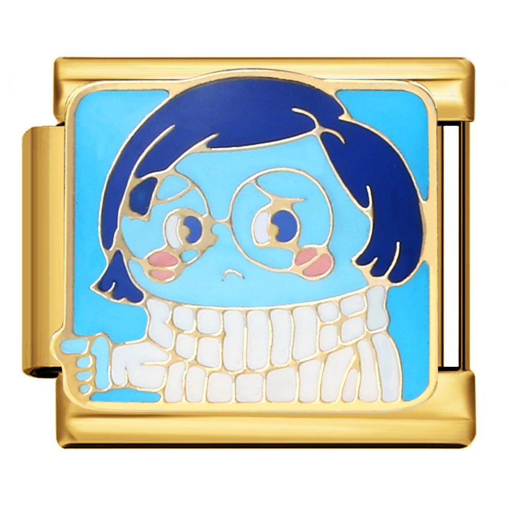 Wholesale  Italian module welding oil dripping titanium steel  DIY Bracelet