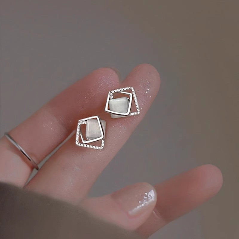 Wholesale  925 Sterling Silver Geometric Earrings