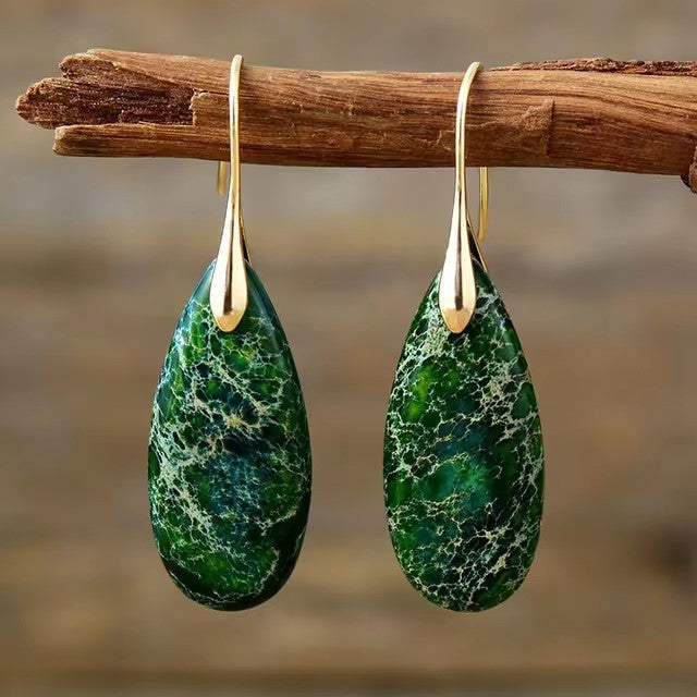 Wholesale  Natural Drop Emperor Stone Earrings