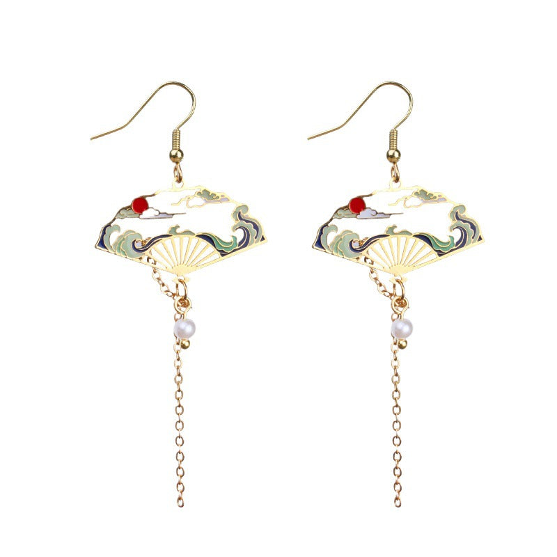 Wholesale Cicada Wing Fairy Earrings Fashion Jewelry Accessory Asymmetric Gradient Color Gift