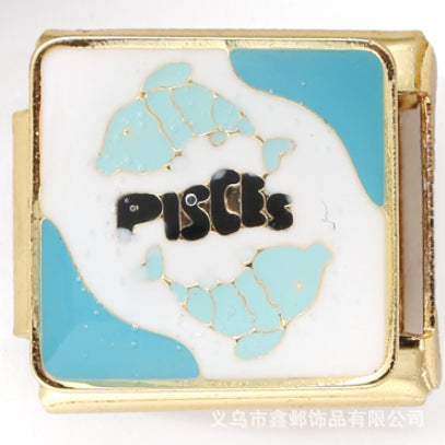 Wholesale Italian Charm Bracelet 9mm DIY Splicing Creative Pattern Stainless Steel Composable Bracelet