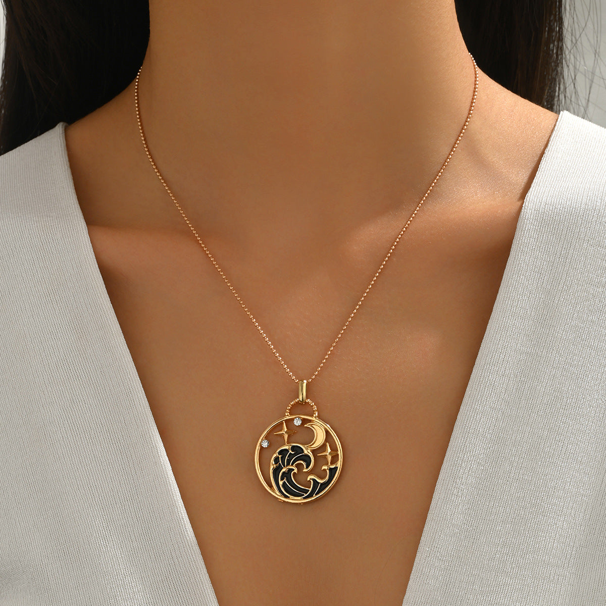 Wholesale Ocean Style Shell Wave Necklace