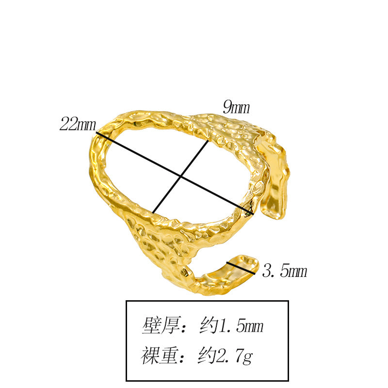 Wholesale titanium steel crown opening non-fading niche ring