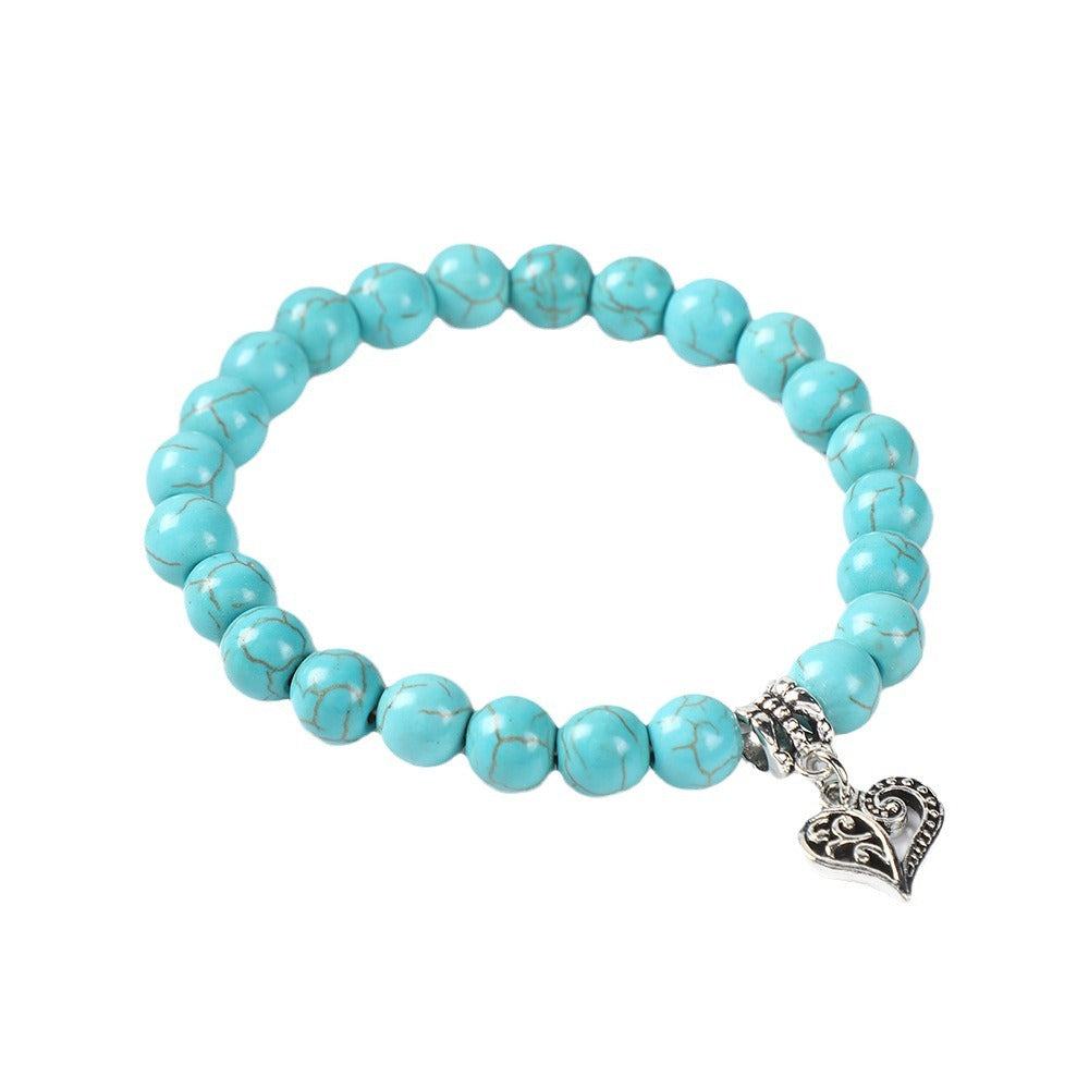 Wholesale Bohemian Turquoise Acrylic Turtle Tree Pendant Bracelet Fashion Accessory for Daily Wear