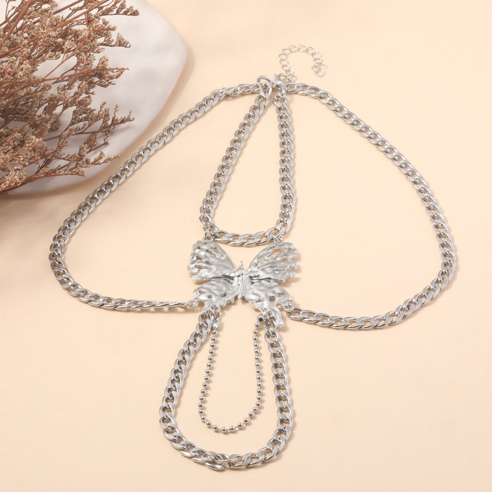 Wholesale  tassel arm ring fashion butterfly multi-layer bracelet