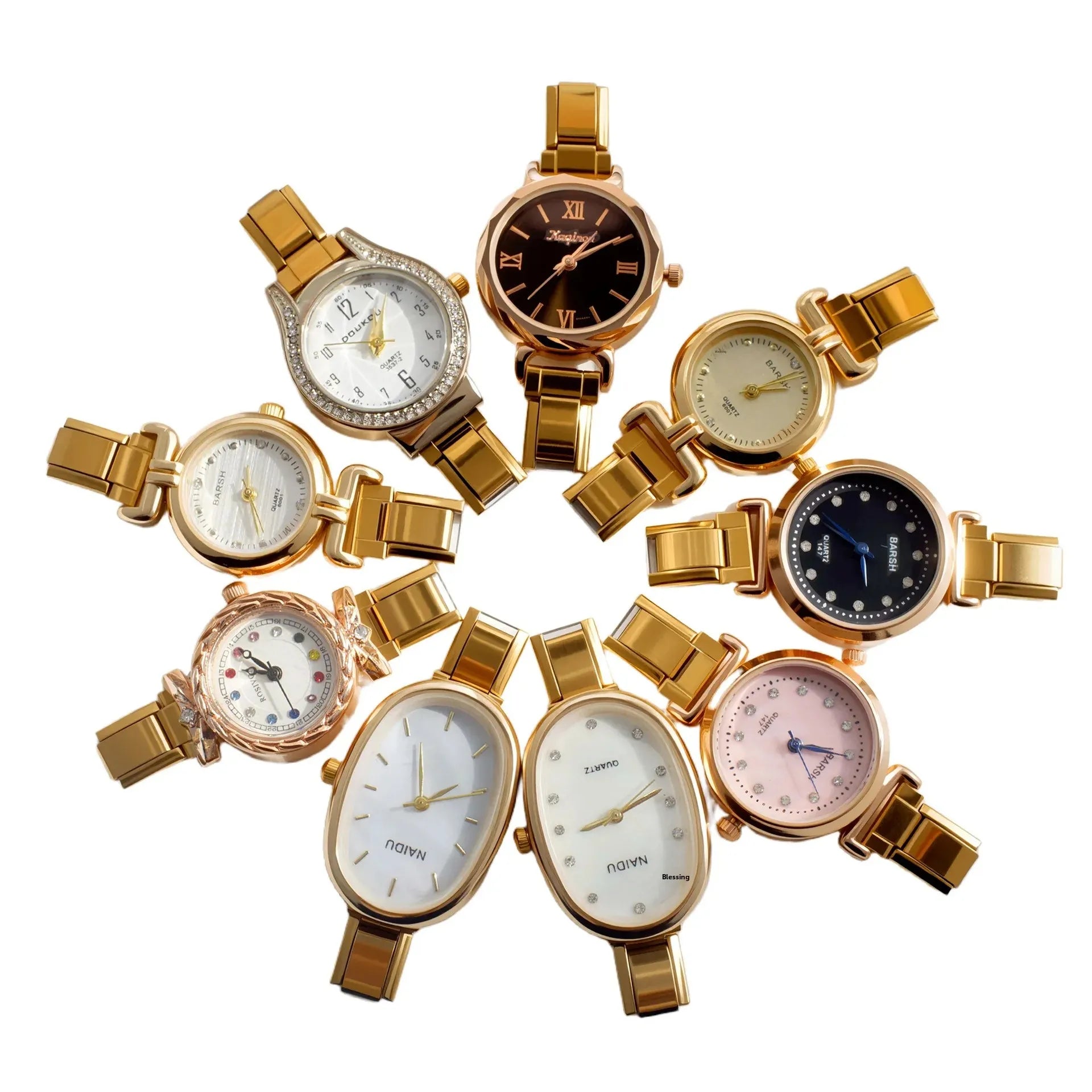 Wholesale Italian Charm Bracelet DIY Splicing Quartz Watch Stainless Steel Composable Bracelet