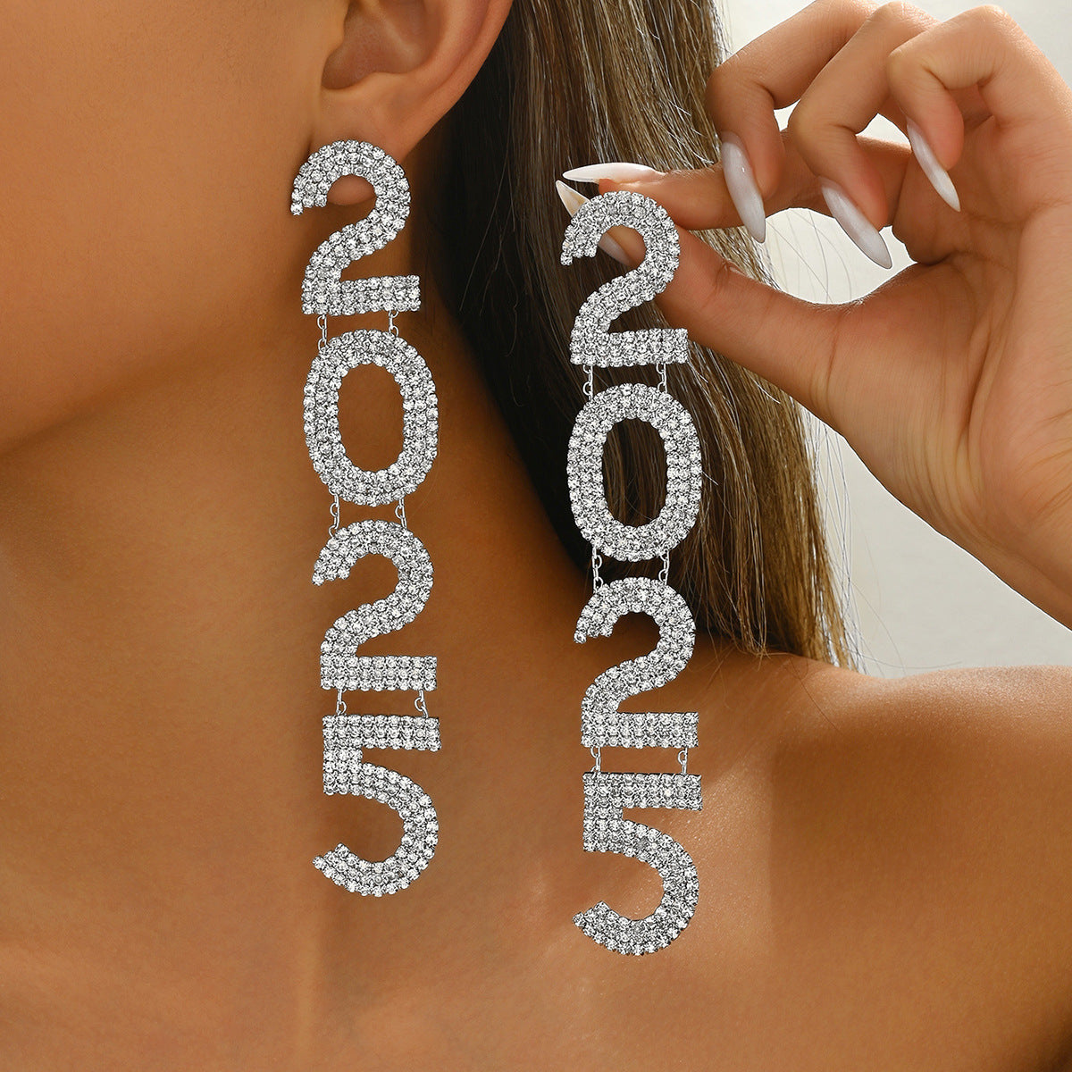 Wholesale Digital Design Diamond Earrings ACC-ES-BaSha009