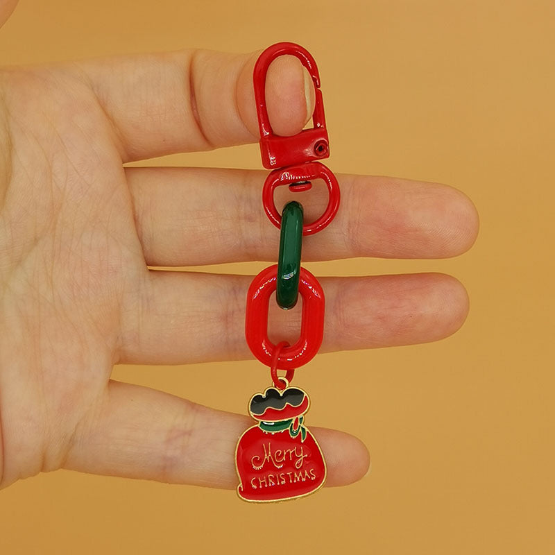 Wholesale Christmas Alloy Santa Claus Snowflake Elk Tree Keychains ACC-KC-Haol001