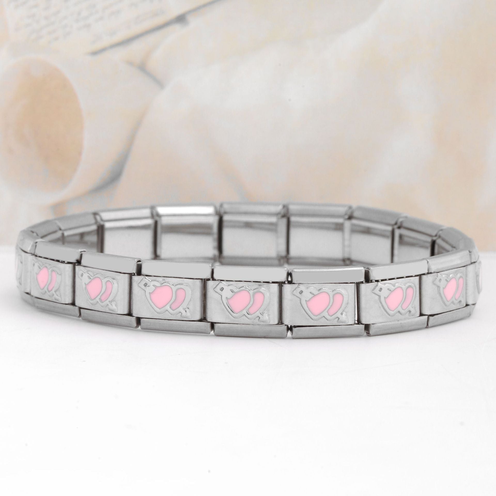 Wholesale Italian Charm Bracelet 9mm DIY Spliced Removable Stainless Steel Love Composable Bracelet ACC-BT-XY017