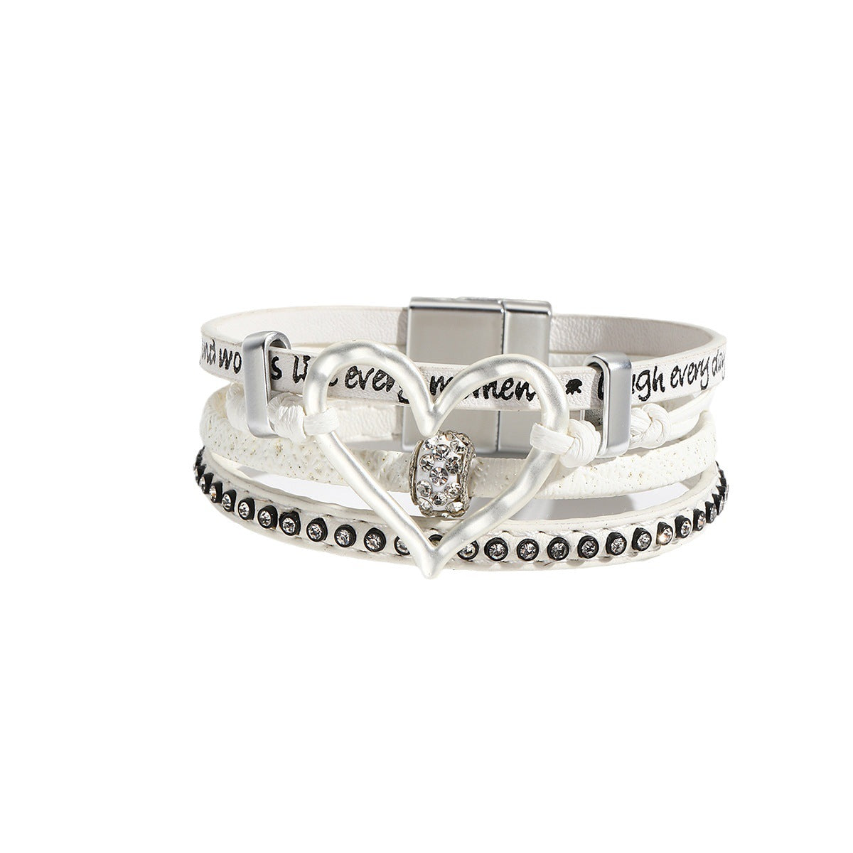 Wholesale Vintage Hollow Love Leather Bracelet Multi-layer Bracelet ACC-BT-Shangy004