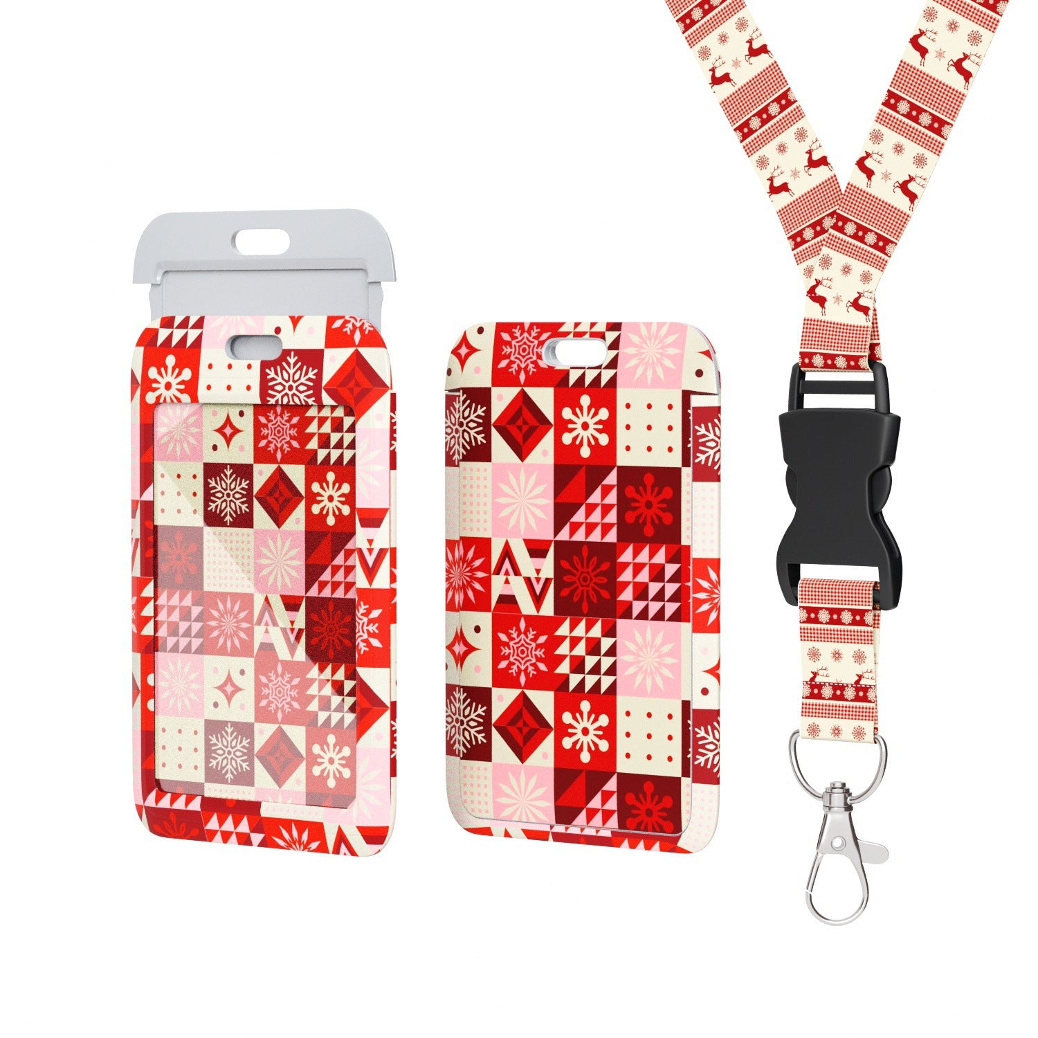 Wholesale 10pcs Christmas Lanyard Card Holder Keychain ACC-KC-LeBei001