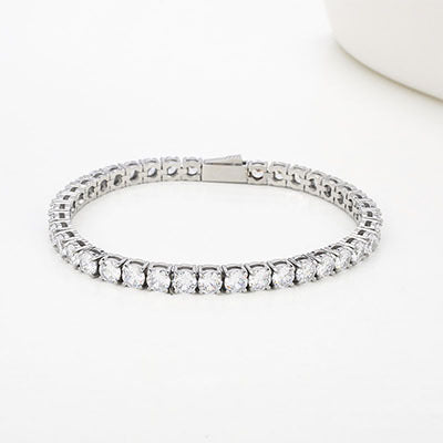 Wholesale Titanium Steel 3MM 4MM 5MM Inlaid Zircon Bracelet