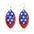 Wholesale PU Leather Printed US Election Independence Day Theme Earrings