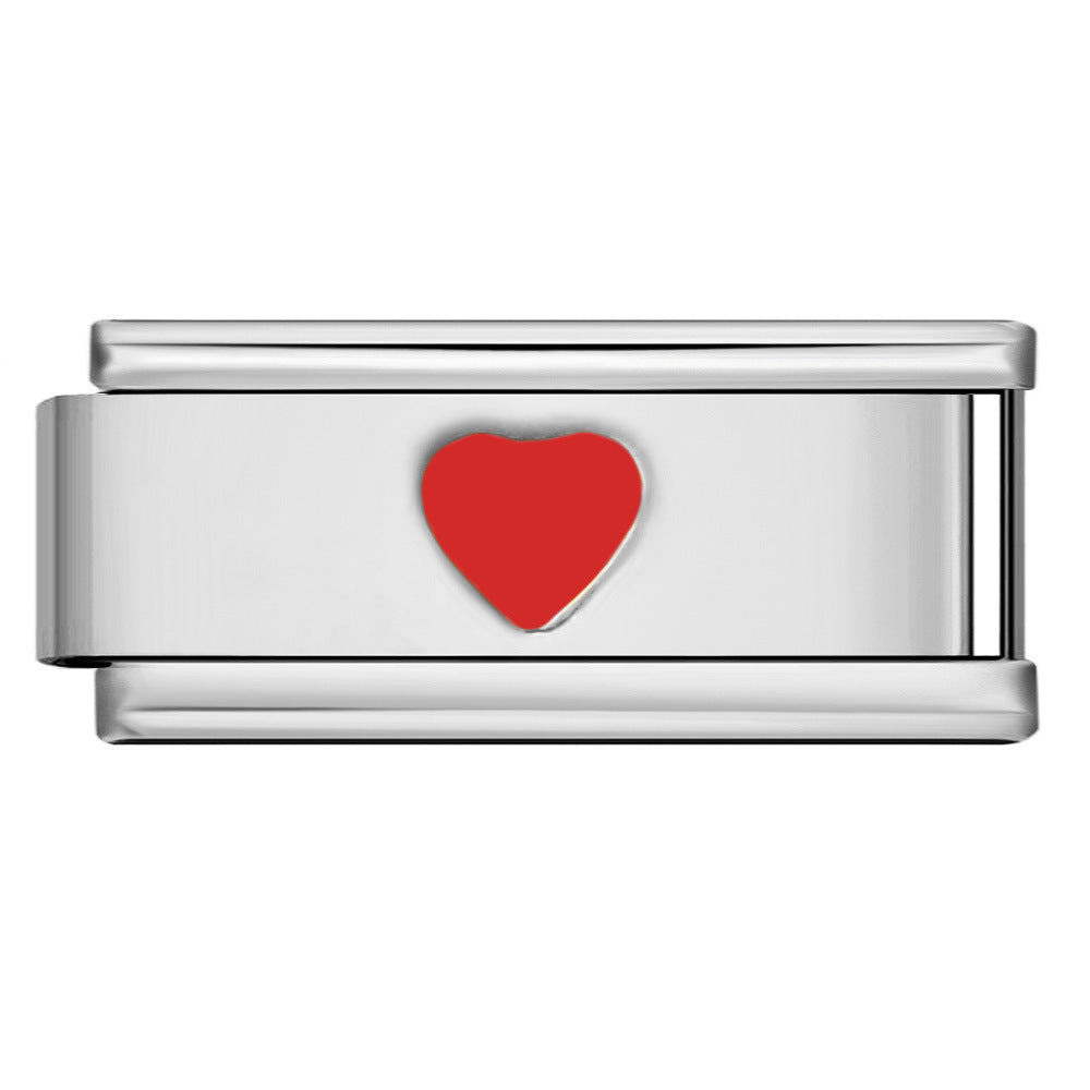 Wholesale Italian Charm Bracelet 9mm DIY Long Strip Stamping Series   Creative Stainless Steel Composable Bracelet