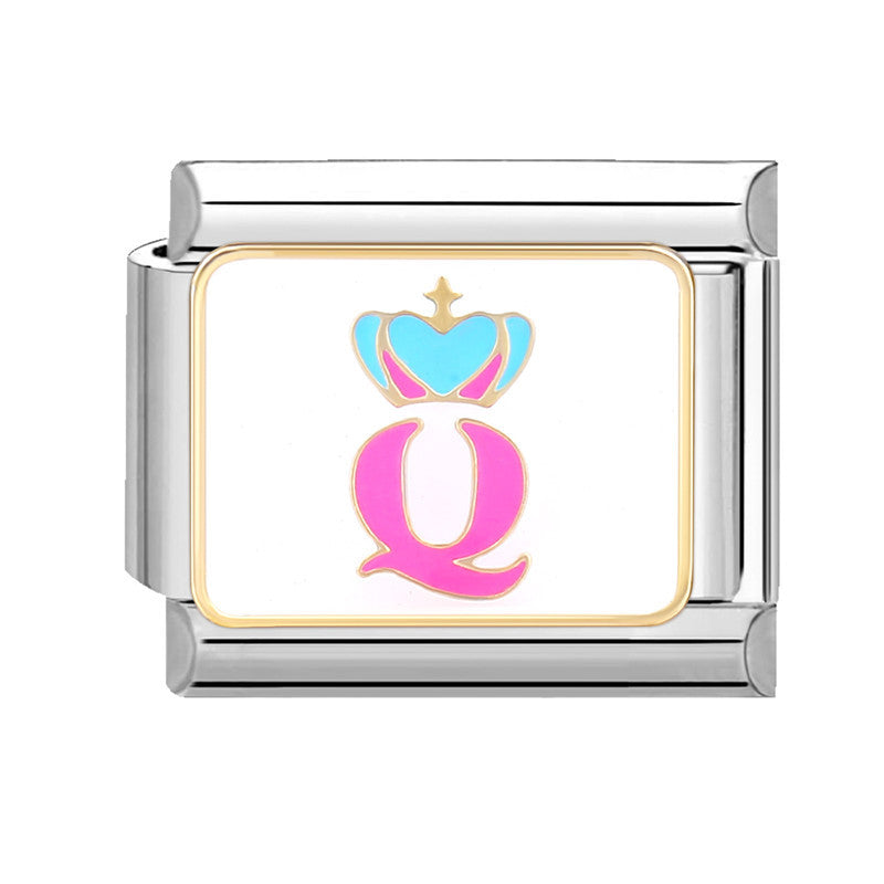 Wholesale Italian Charm Bracelet 9mm DIY Splicing Creative Pattern Titanium Steel  Composable Bracelet