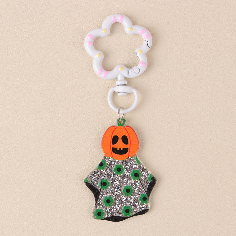 Wholesale Halloween Series Cartoon Funny Pumpkin Ghost Acrylic Fun Keychains ACC-KC-DA017