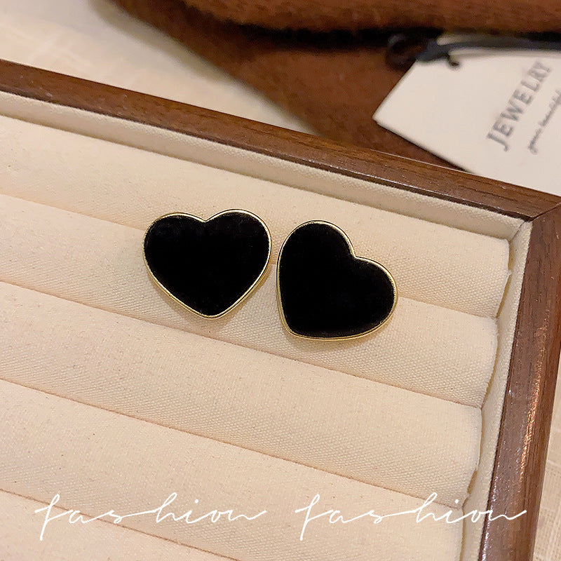 Wholesale 925 silver needle flocking plush earrings literary exaggerated earrings