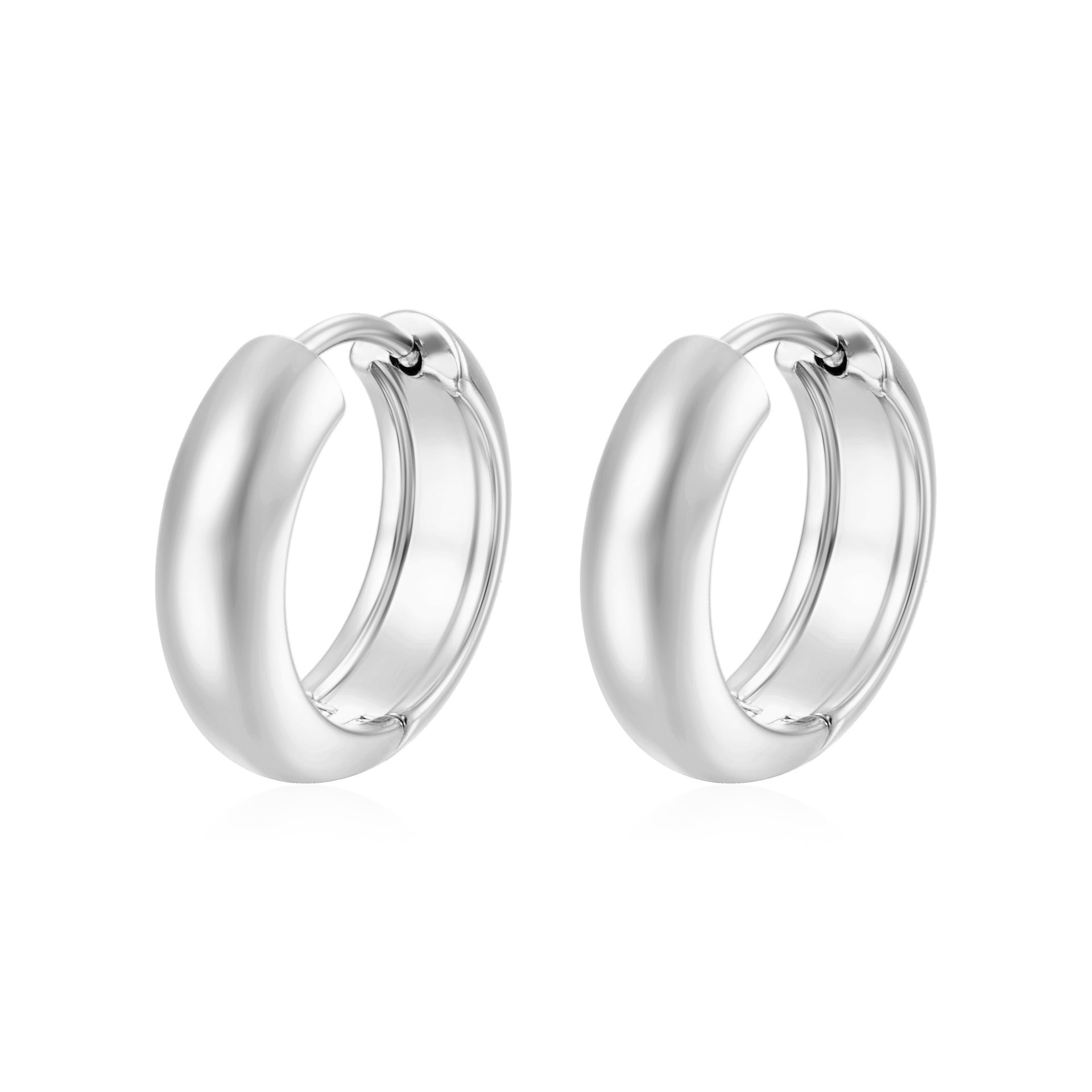 Wholesale Stylish 5mm Round Spherical Stainless Steel 18K Gold Plated Earrings Fashion Accessory