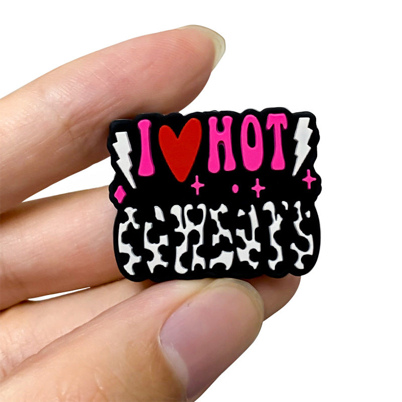 Wholesale 10pcs Cow Pattern Letters Focal Beads DIY Bead Pen Accessories ACC-BDS-WDX199