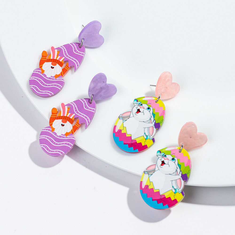Wholesale Easter Love Bunny Surprise Party Earrings