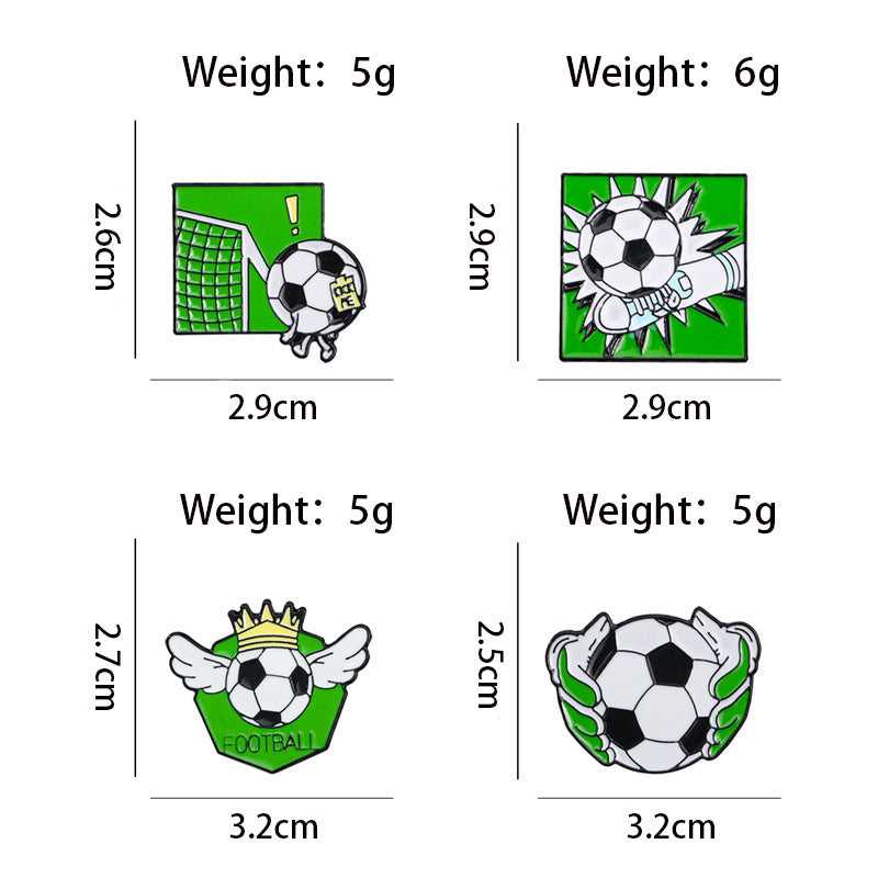 Wholesale  World Cup Football-Themed Shirt Brooch