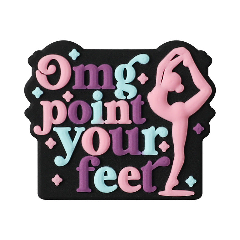 Wholesale 20pcs  pink ballet   Focal Beads DIY Bead Accessories