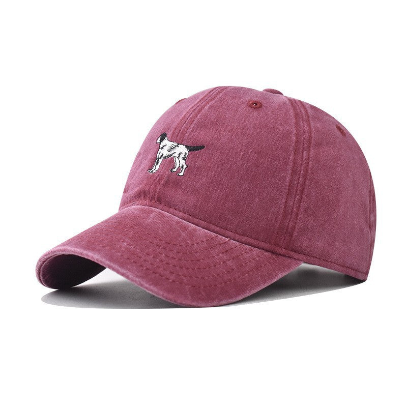 Wholesale Cartoon Animal Dalmatian Embroidery Puppy Vintage Washed Sports Baseball Cap ACC-HT-RongZhao012