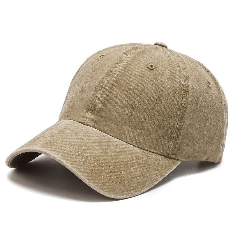 Wholesale Retro Washed Baseball Cap Women S Solid Color Adjustable Distressed Cap Fashion Accessory
