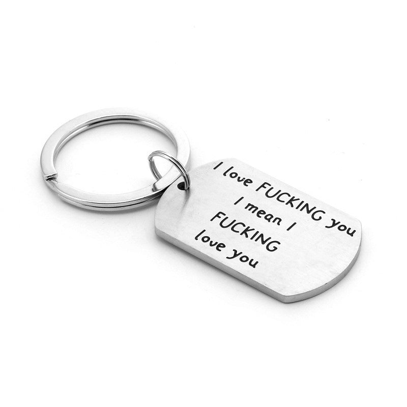 Wholesale Metal Deep Engraved Love Keychain