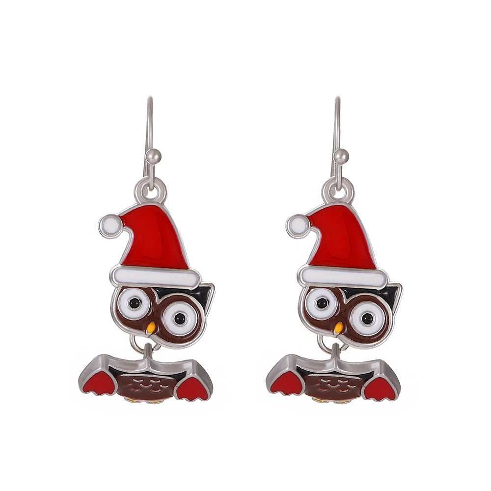 Wholesale Christmas crutches bell earrings