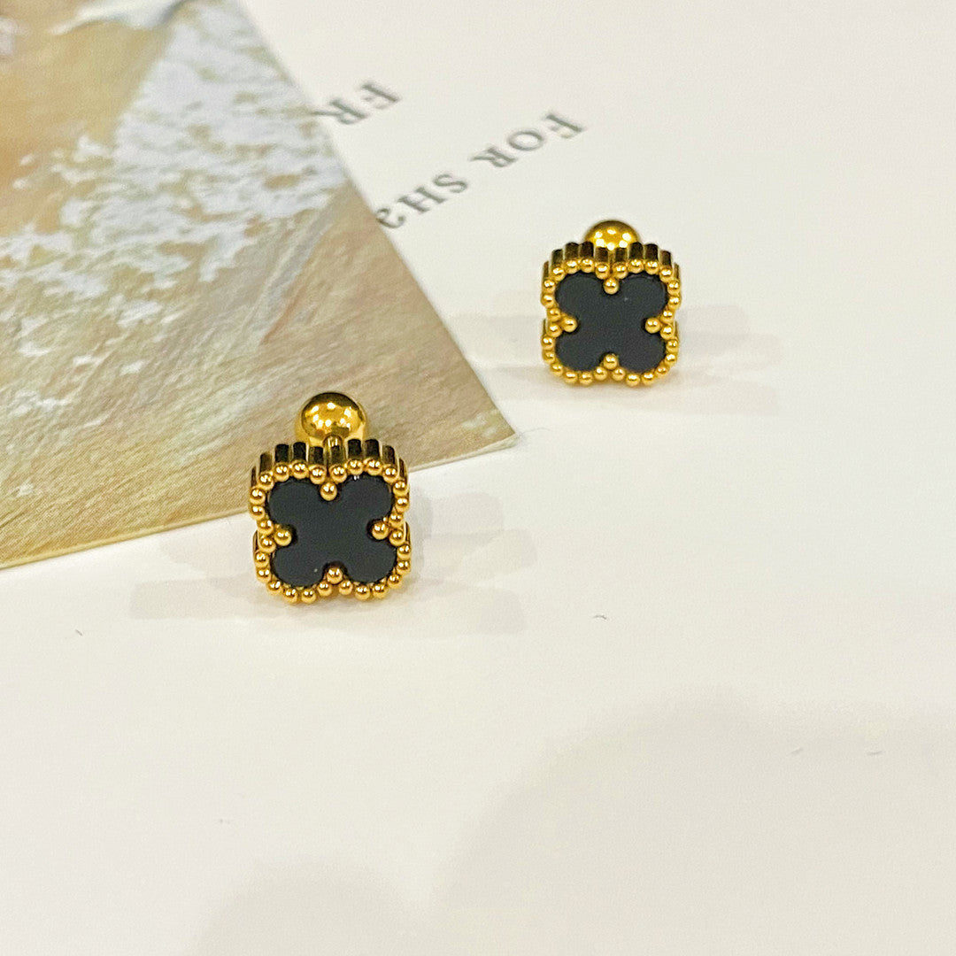 Wholesale Light Luxury Four-leaf Clover Earrings ACCVIP-ES-YZXW001