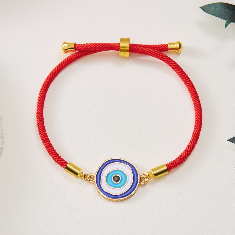 Wholesale Blue Demon Eye Alloy Adjustable Bracelet