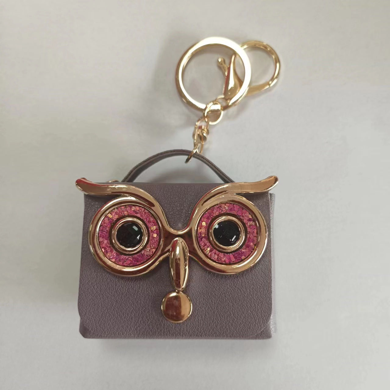 Wholesale Trendy Owl Faux Leather Coin Purse With Keychain Cute Earphone Bag For Women Boutique Resale Accessory