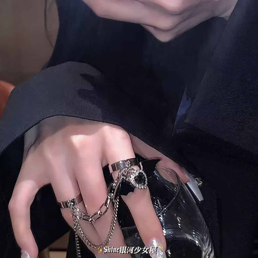 Wholesale Alloy Devil Ring Set Cross Pendant Gift Boutique Jewelry Accessory